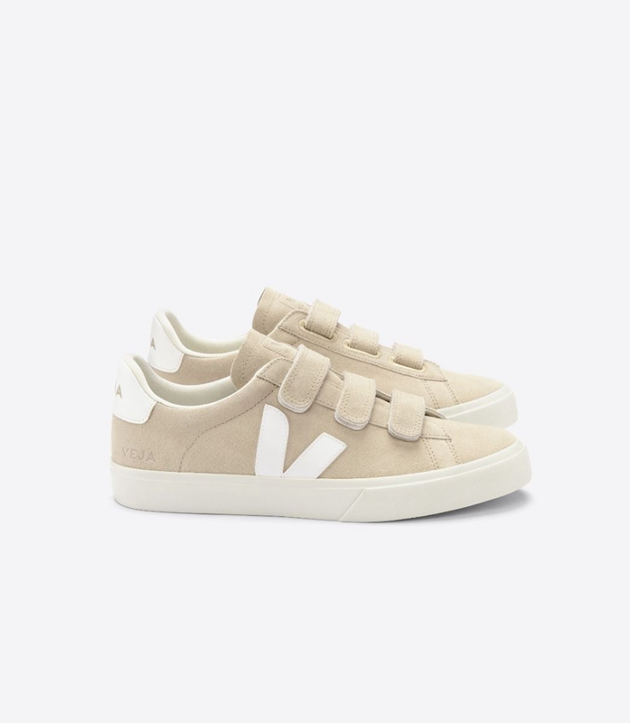 Beige Veja Leather Almond Women\'s Recife | HCOXP-8073