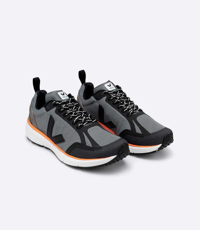 Black Veja Alveomesh Concrete Neon Men's Condor 2 | ABOGY-4810