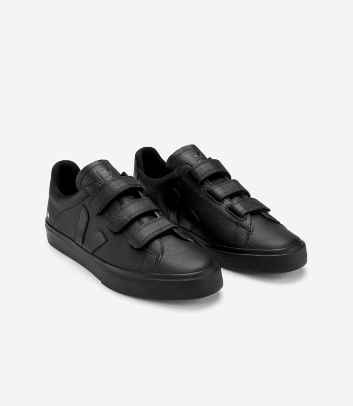 Black Veja Leather Full Men's Recife | UHBVJ-7802