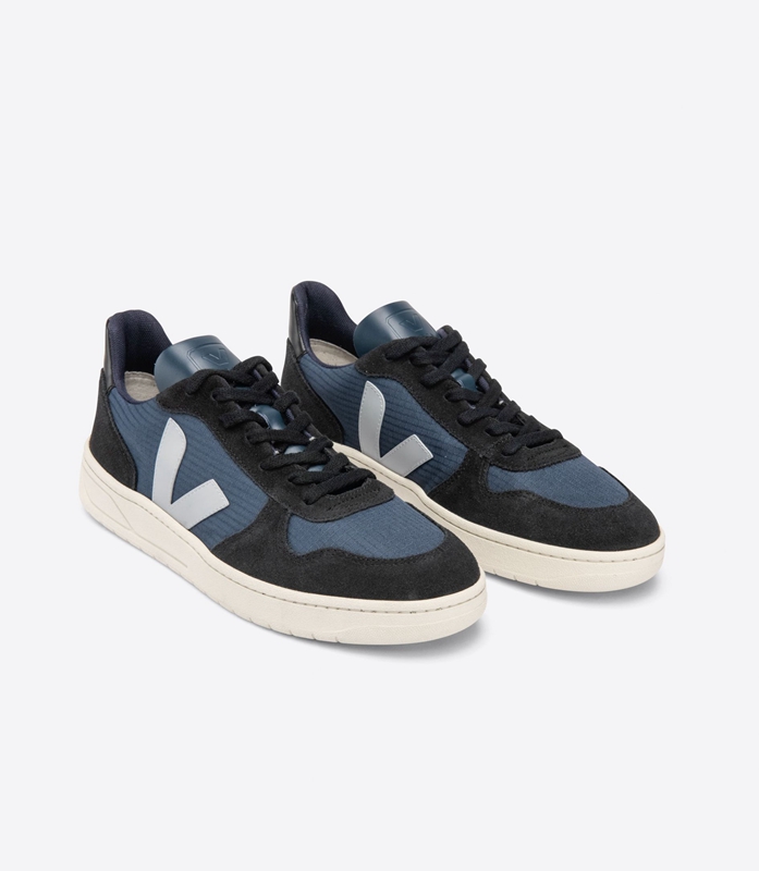 Black Veja Ripstop Nautico Oxford Men's V-10 | LDARZ-2351