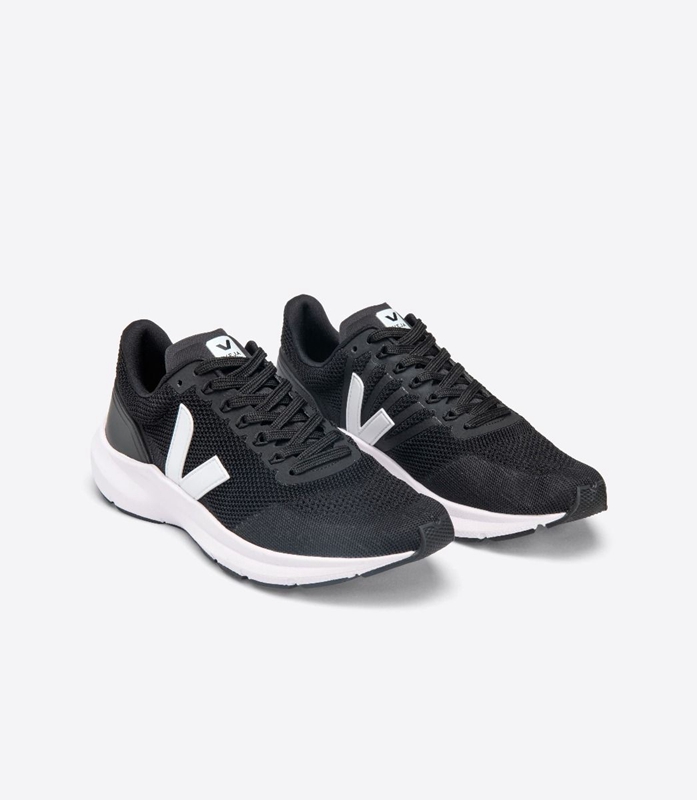 Black Veja V-Knit Men's Marlin | SBFTE-3890