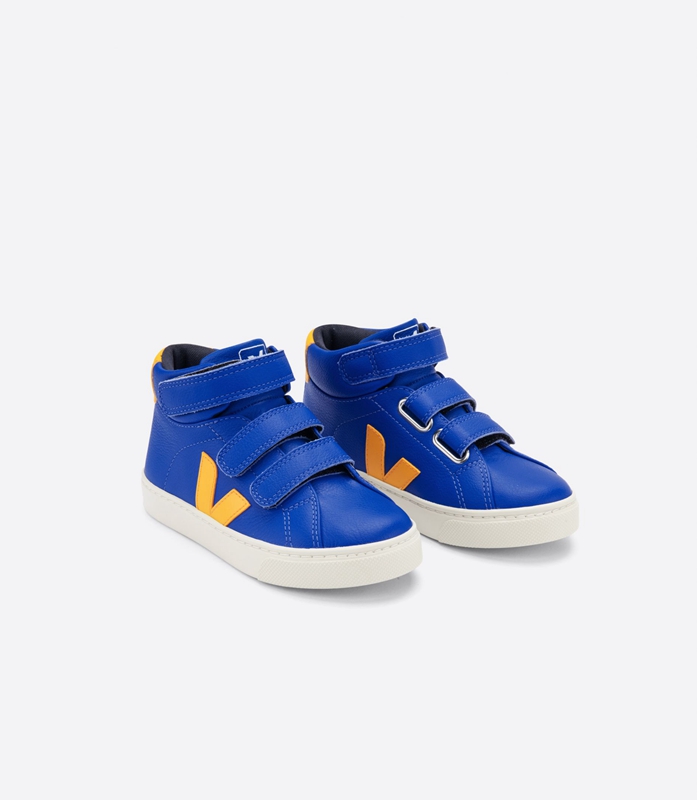 Blue Veja Leather Paros Ouro Kids' Esplar | DPRHC-2473