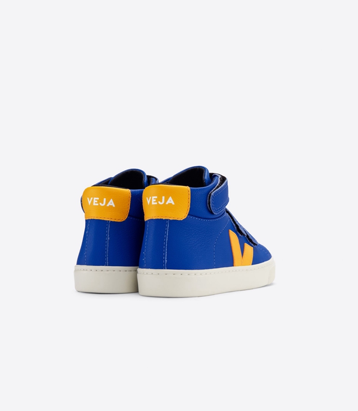 Blue Veja Leather Paros Ouro Kids' Esplar | DPRHC-2473