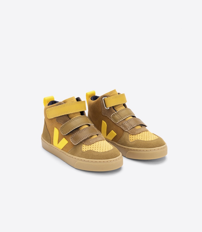 Brown Veja Suede Multico Camel Tonic Kids' V-10 | KIBUT-6074