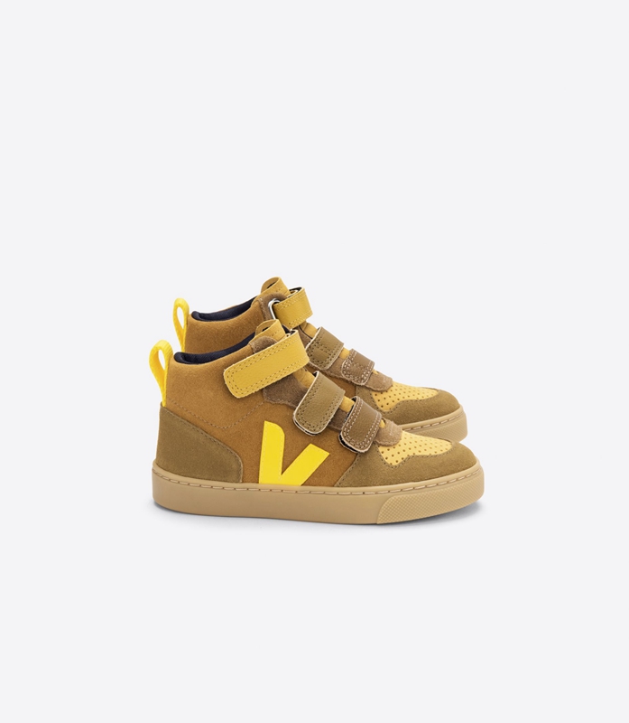 Brown Veja Suede Multico Camel Tonic Kids\' V-10 | KIBUT-6074