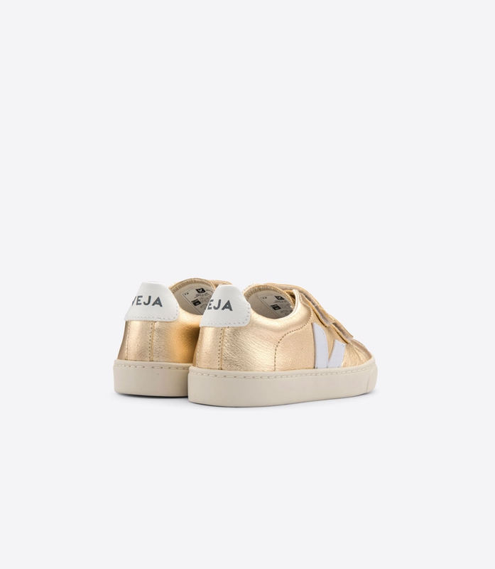 Gold Veja Leather Platine Kids' Esplar | CUWRB-1358