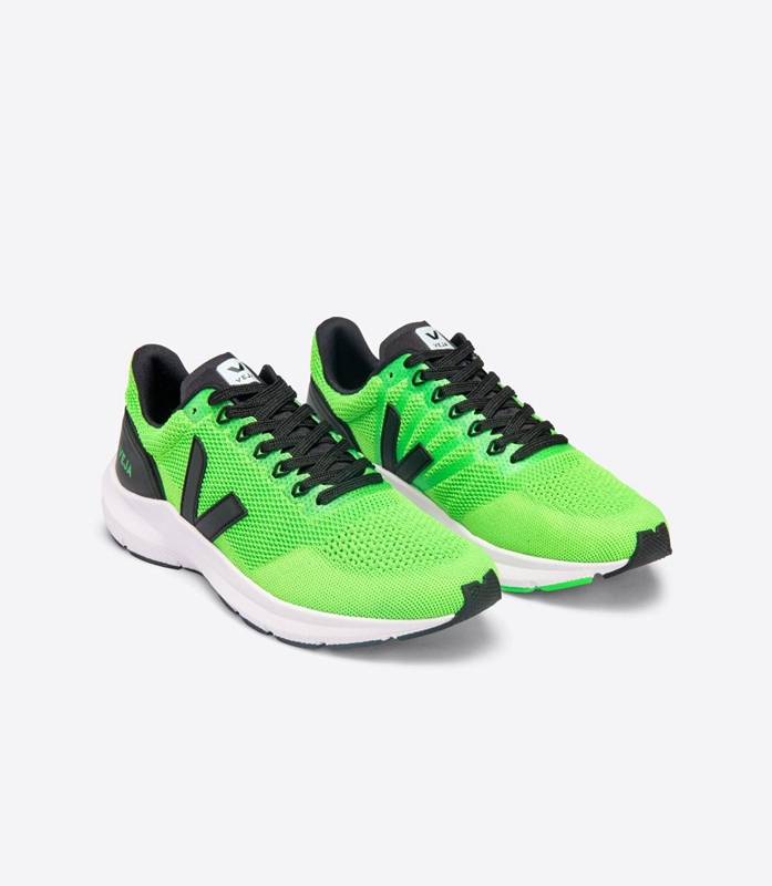 Green Veja V-Knit Vert Fluo Women's Marlin | IJBYE-4631