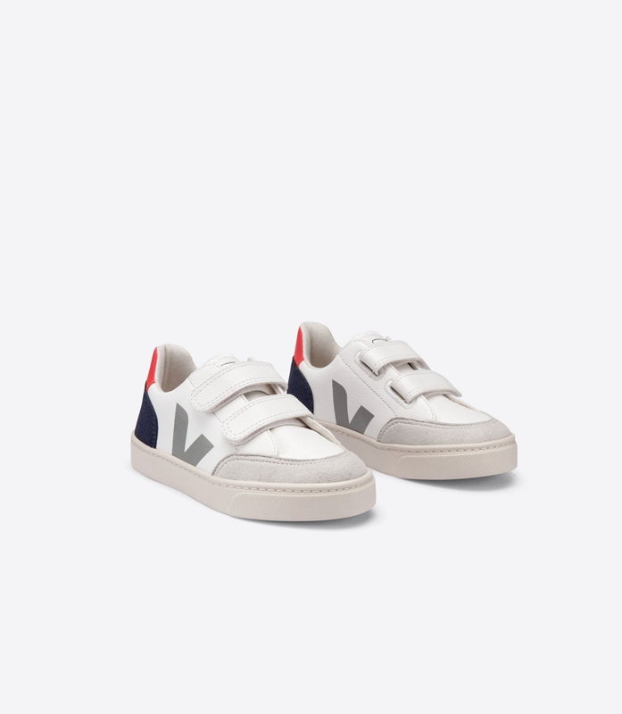 Grey Veja Leather Multico Nautico Kids' V-12 | INSXC-1532