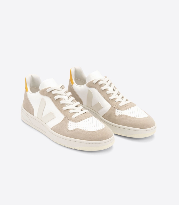 Grey Veja Leather Sahara Ouro Women's V-10 | FPDVH-0957