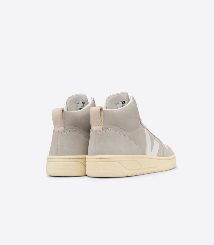 Grey Veja Nubuck Natural Women's V-15 | ADHUG-5143