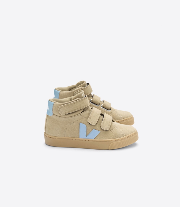 Khaki Veja Suede Dune Steel Kids\' Esplar | AECTL-9851