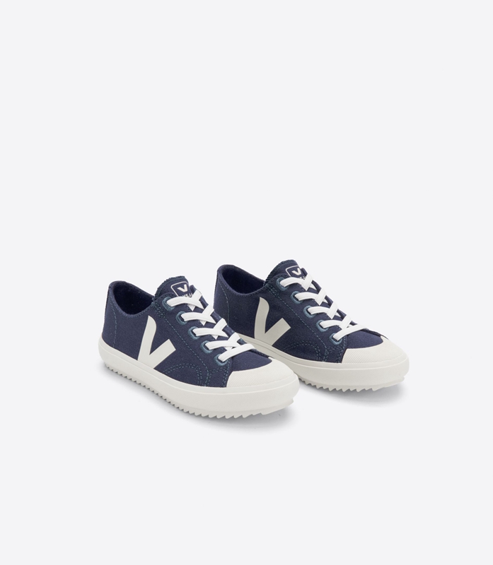 Navy Veja Flip Canvas Marine Pierre Kids' Flip | PRIOQ-3107