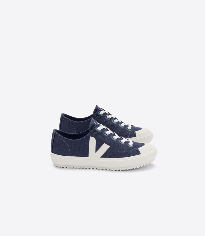 Navy Veja Flip Canvas Marine Pierre Kids\' Flip | PRIOQ-3107