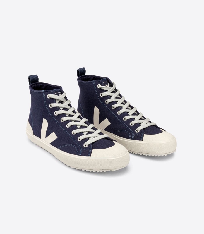 Navy Veja Ht Canvas Marine Pierre Women's Nova | NGILA-1294