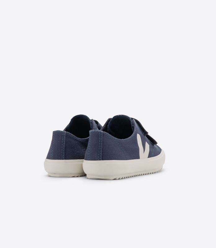 Navy Veja Ollie Canvas Marine Pierre Kids' Ollie | MEZDI-2395