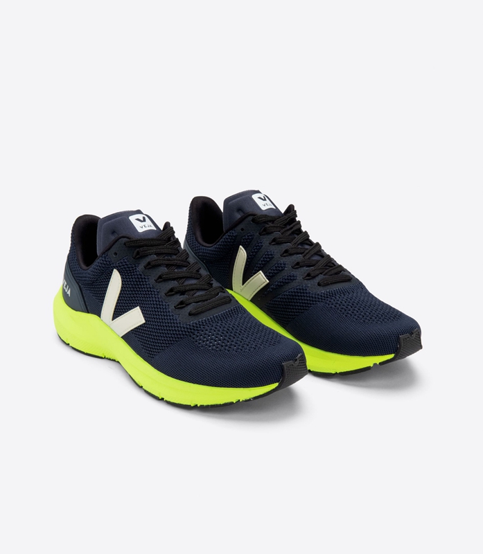 Navy Veja V-Knit Atomo Pierre Men's Marlin | IQELH-5164