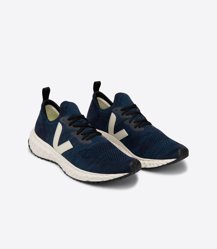 Navy Veja V-Knit Mix Blue Pierre Women's Thunderbird | IVMRZ-6108