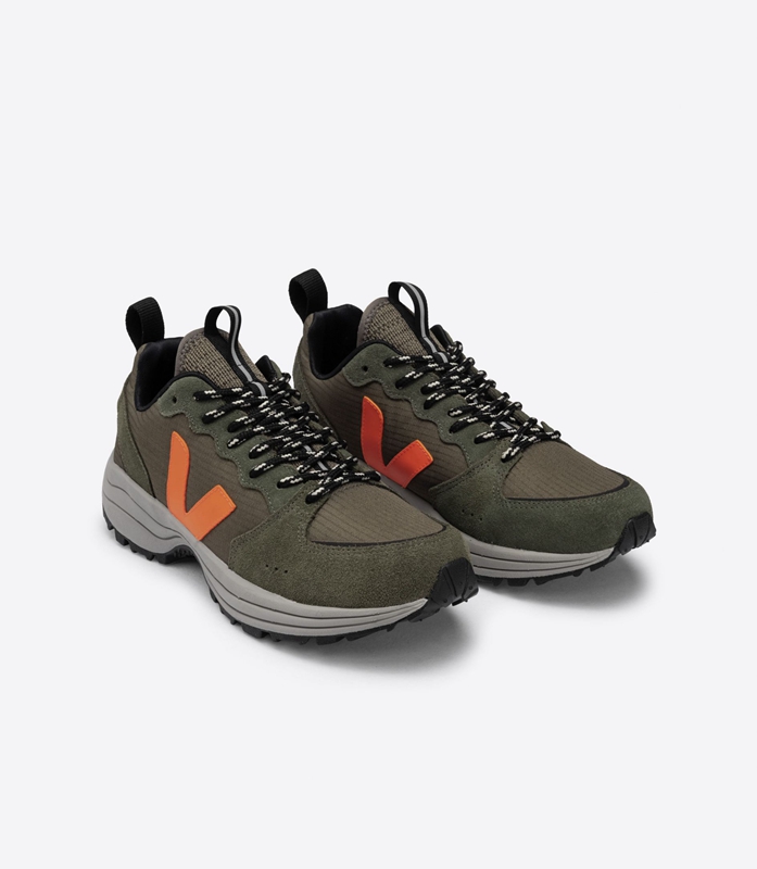 Olive Veja Ripstop Kaki Neon Men's Venturi | SVOUA-9724