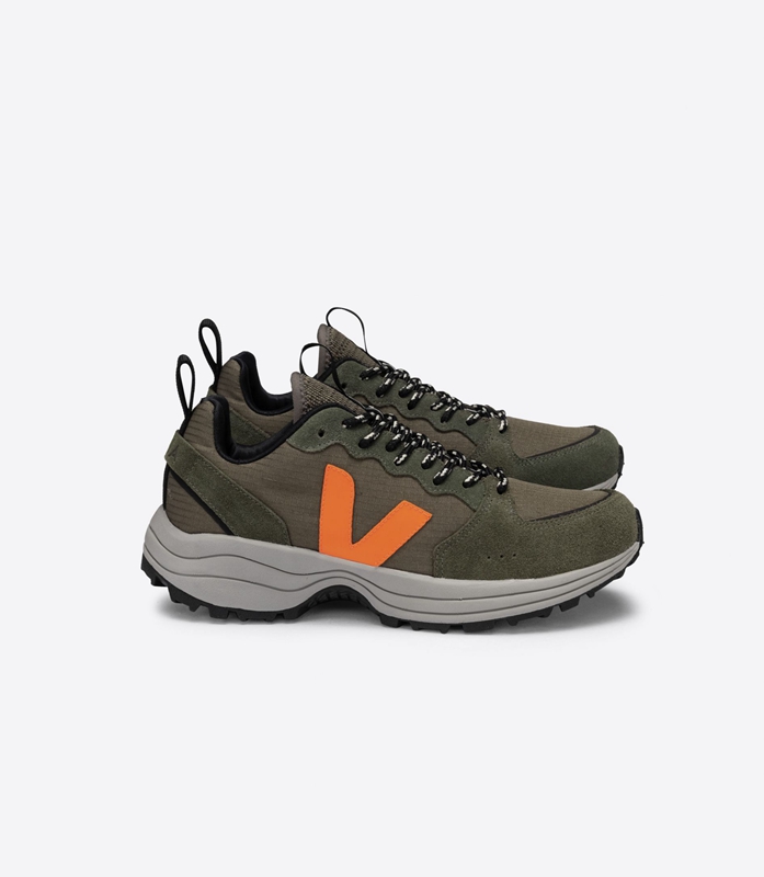 Olive Veja Ripstop Kaki Neon Men\'s Venturi | SVOUA-9724