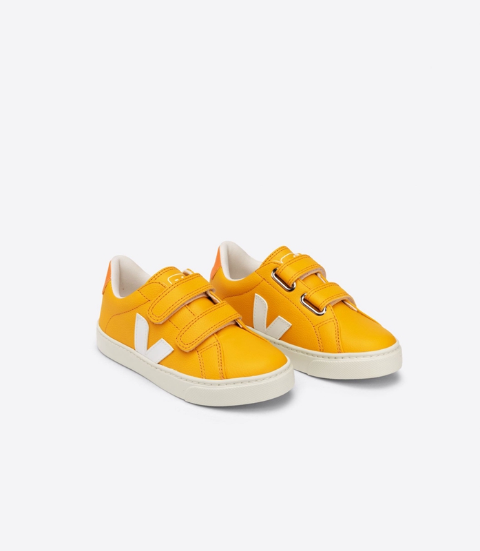 Orange Veja Leather Ouro Kids' Esplar | KIWFC-1702