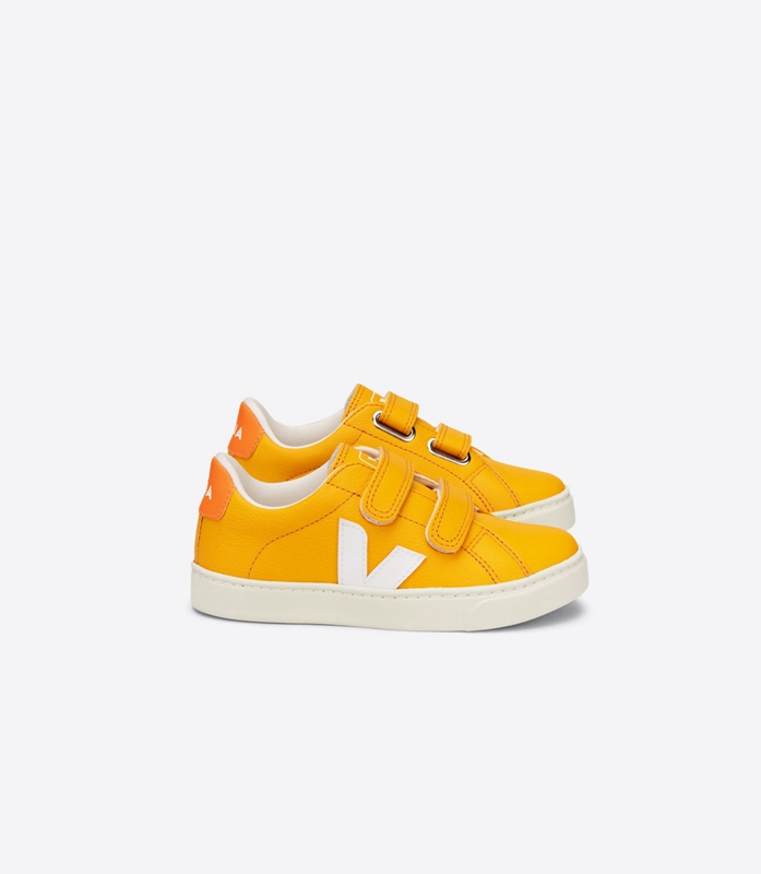 Orange Veja Leather Ouro Kids\' Esplar | KIWFC-1702