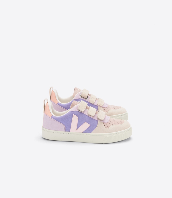 Purple Veja Suede Multico Lavande Kids\' V-10 | ACISU-1720