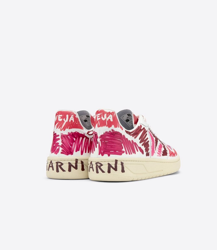 Red Veja Leather Veja X Marni Marsala Women's V-10 | NXYUI-5923