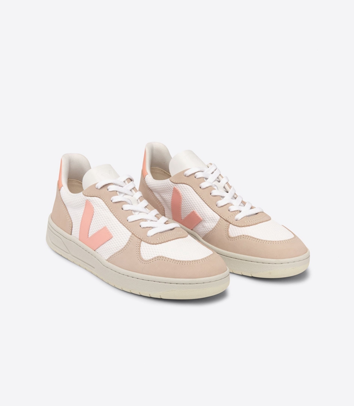 White Veja Alveomesh Bellini Almond Women's V-10 | FISVD-9704