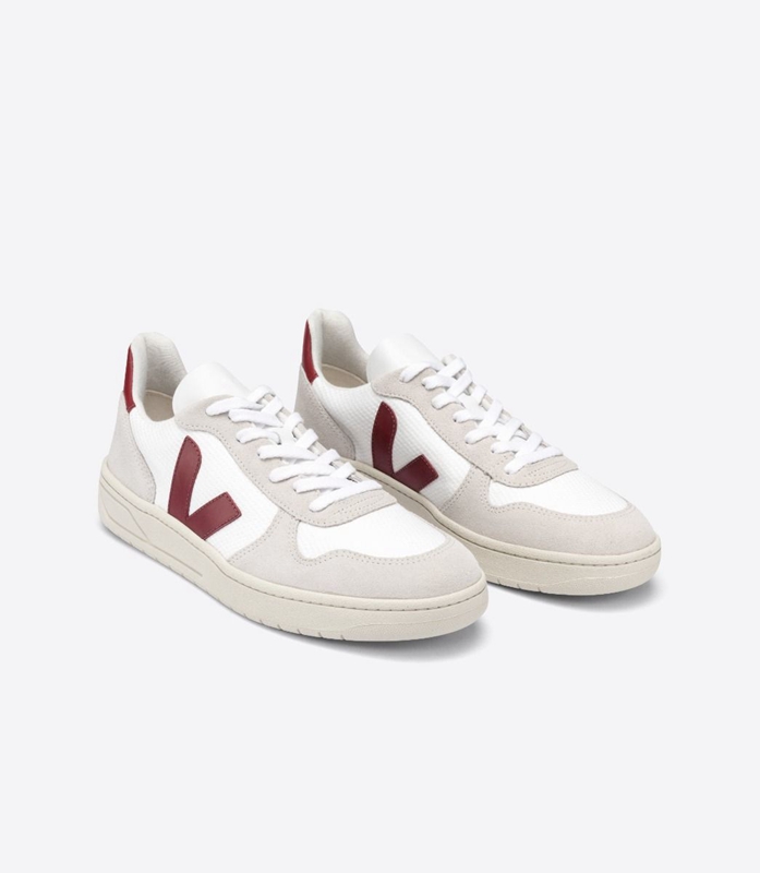 White Veja B-Mesh Natural Marsala Men's V-10 | ARCMH-4759