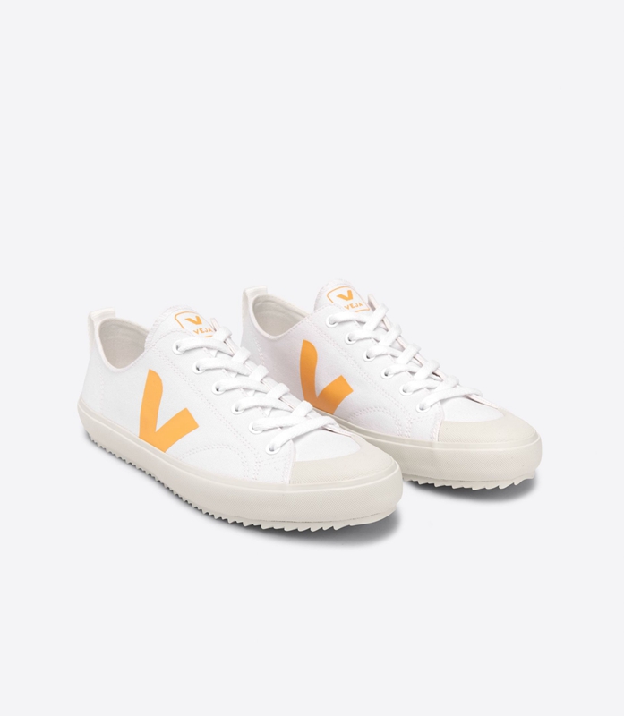 White Veja Canvas Ouro Women's Nova | OBPHU-1085