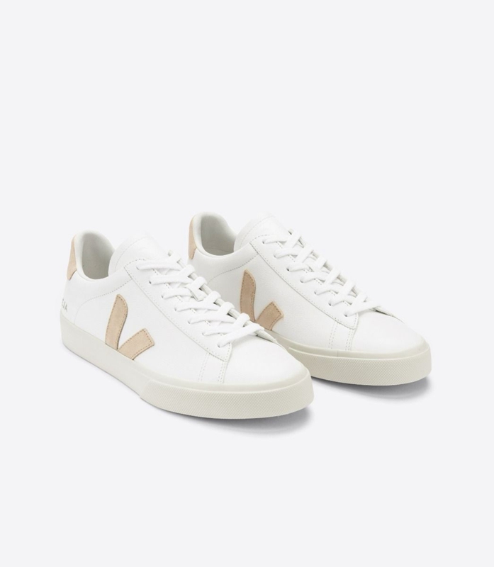 White Veja Chromefree Leather Almond Men's Campo | JBPHT-9451