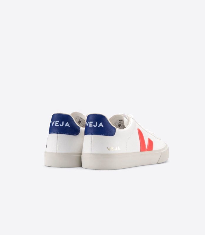 White Veja Chromefree Leather Fluo Men's Campo | YEHKM-2178