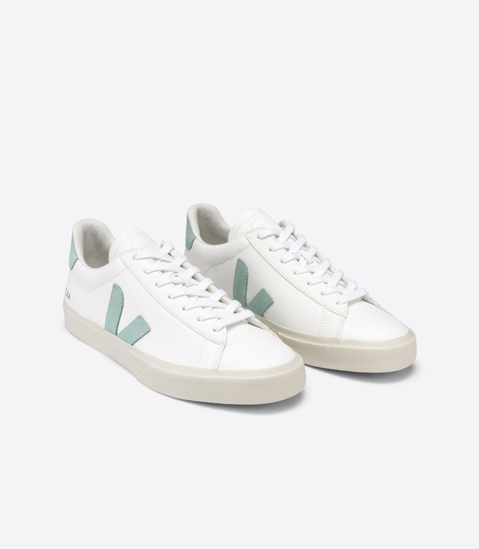 White Veja Chromefree Leather Matcha Men's Campo | JNHQO-8413