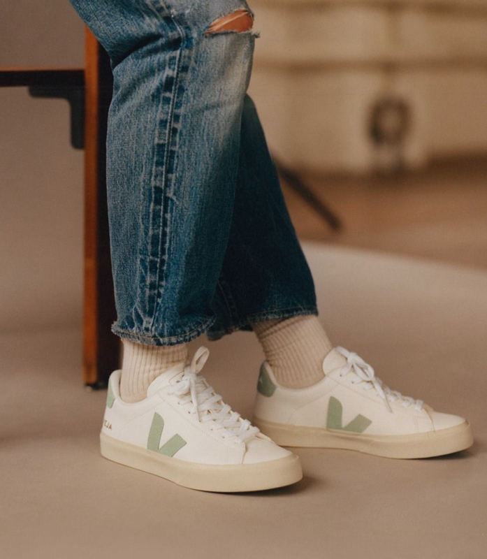 White Veja Chromefree Leather Matcha Men's Campo | JNHQO-8413