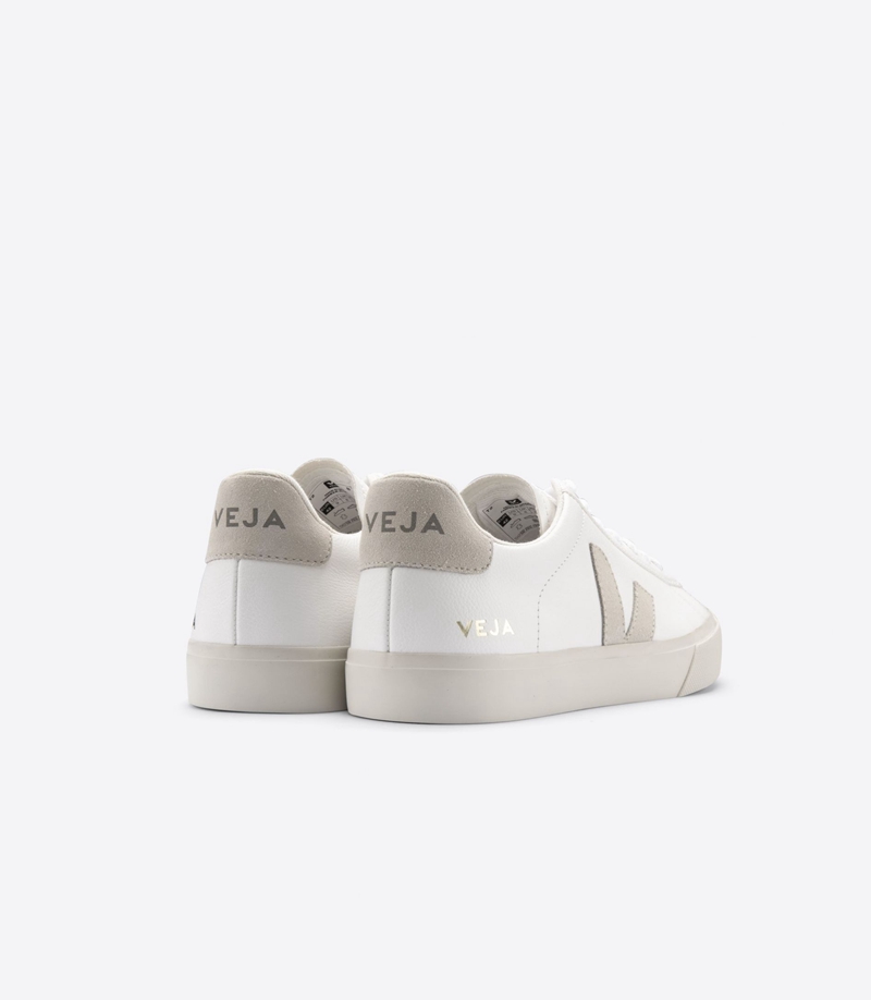 White Veja Chromefree Leather Natural Men's Campo | JXWGY-7695