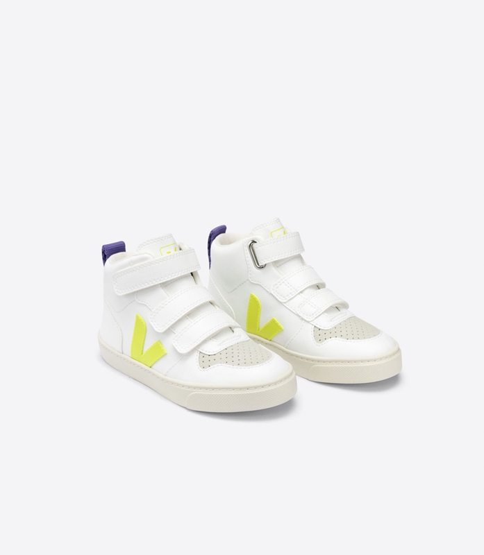 White Veja Cwl Jaune Fluo Purple Kids' V-10 | UFZIO-6359