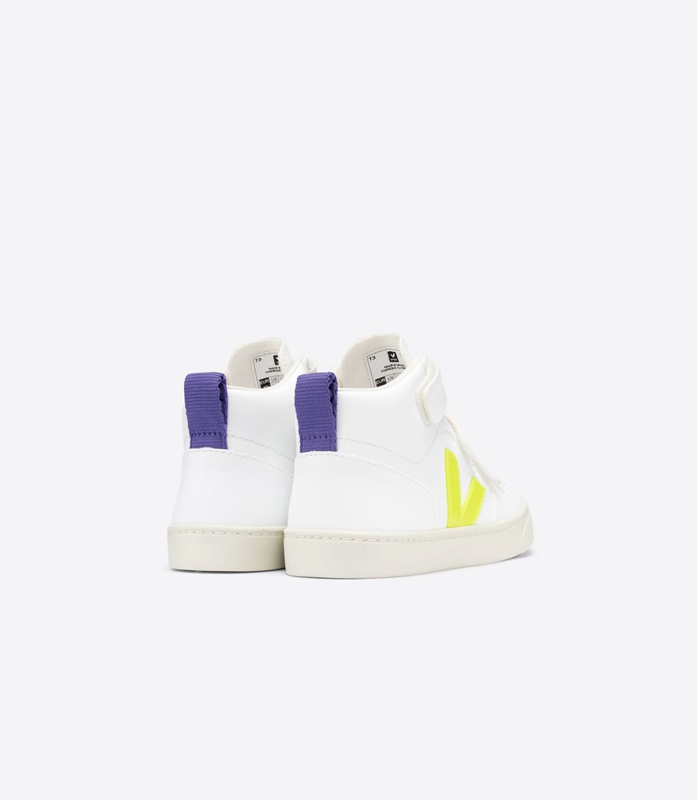 White Veja Cwl Jaune Fluo Purple Kids' V-10 | UFZIO-6359