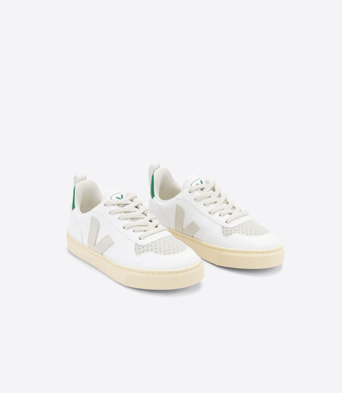 White Veja Cwl Pierre Emeraude Kids' V-10 | DZUYP-8743