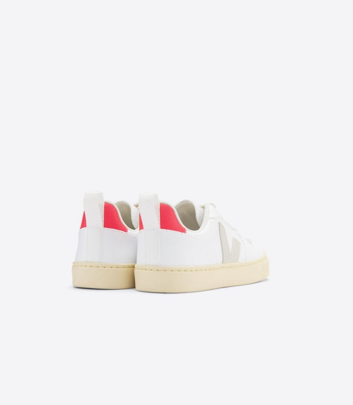 White Veja Cwl Pierre Rose Fluo Kids' V-10 | KBCXW-9163