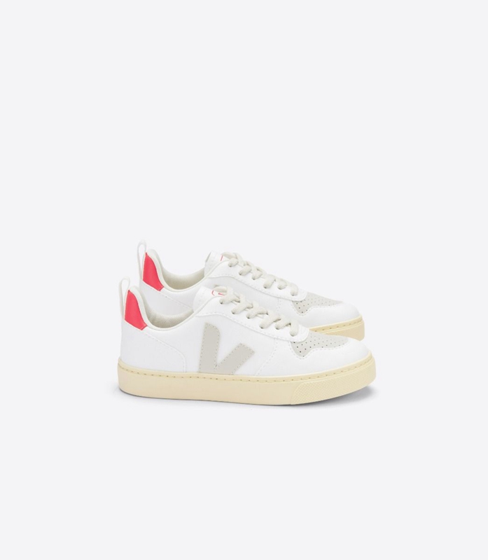 White Veja Cwl Pierre Rose Fluo Kids\' V-10 | KBCXW-9163