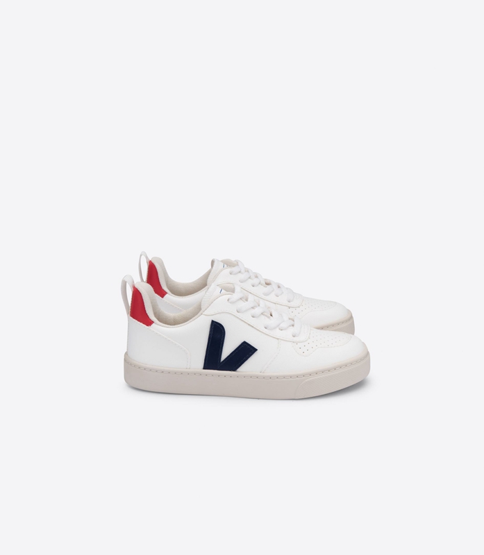 White Veja Laces Cwl Cobalt Pekin Kids\' V-10 | XFOAB-9726