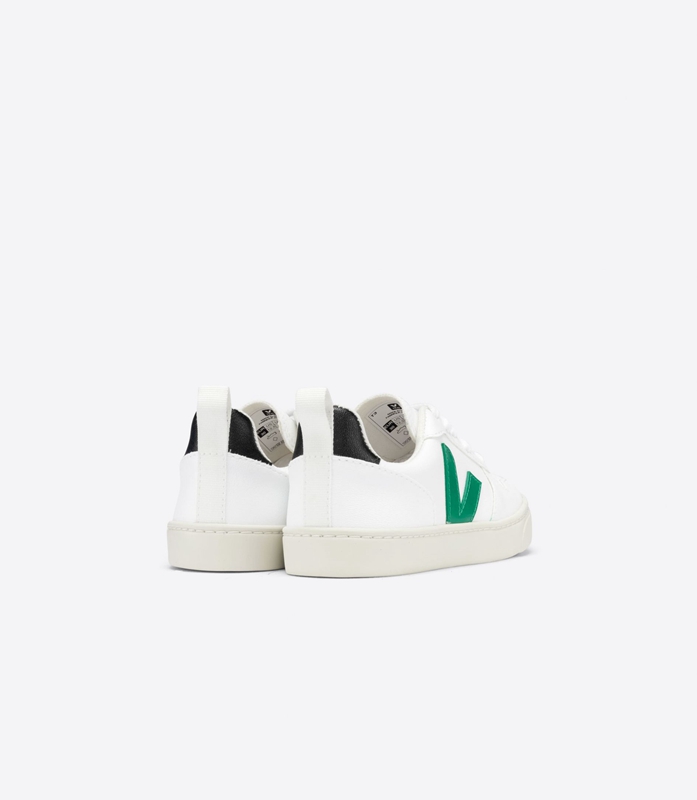 White Veja Laces Cwl Emeraude Kids' V-10 | BTMYD-7658