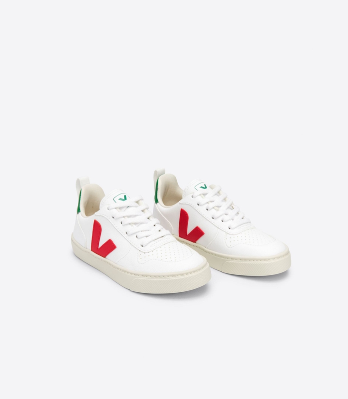 White Veja Laces Cwl Pekin Emeraude Kids' V-10 | SREVW-6179