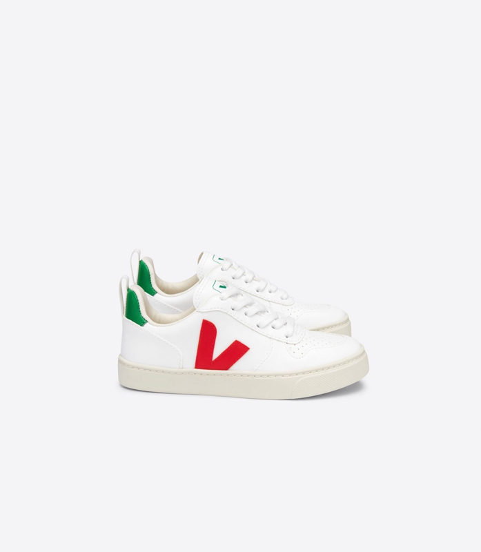 White Veja Laces Cwl Pekin Emeraude Kids\' V-10 | SREVW-6179