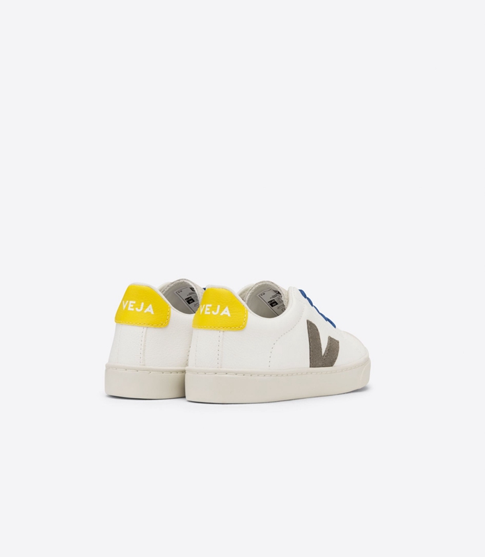 White Veja Laces Leather Moonrock Tonic Kids' Esplar | DBLXP-3869