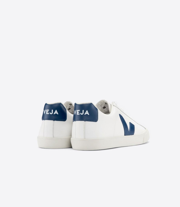 White Veja Leather Cobalt Men's Esplar | ERDHM-9207