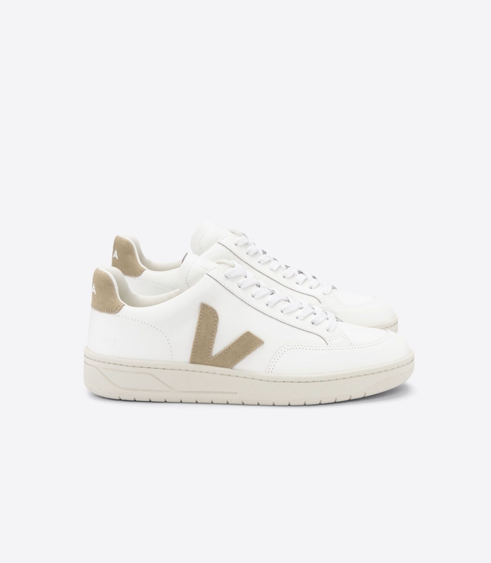 White Veja Leather Dune Men\'s V-12 | MADGO-9017