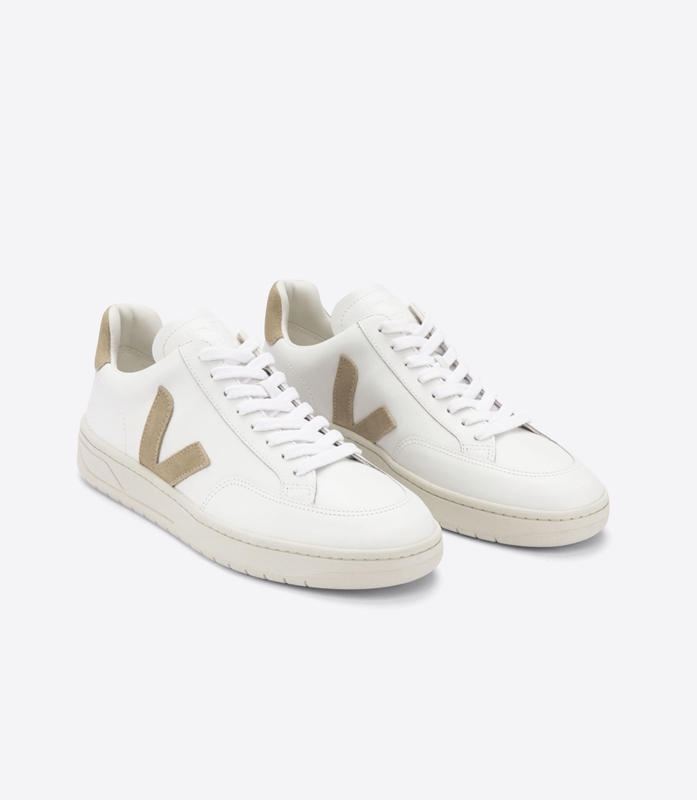 White Veja Leather Dune Women's V-12 | ZEOGA-3528