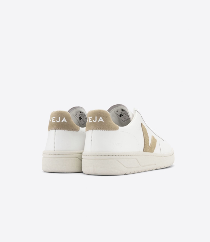 White Veja Leather Dune Women's V-12 | ZEOGA-3528