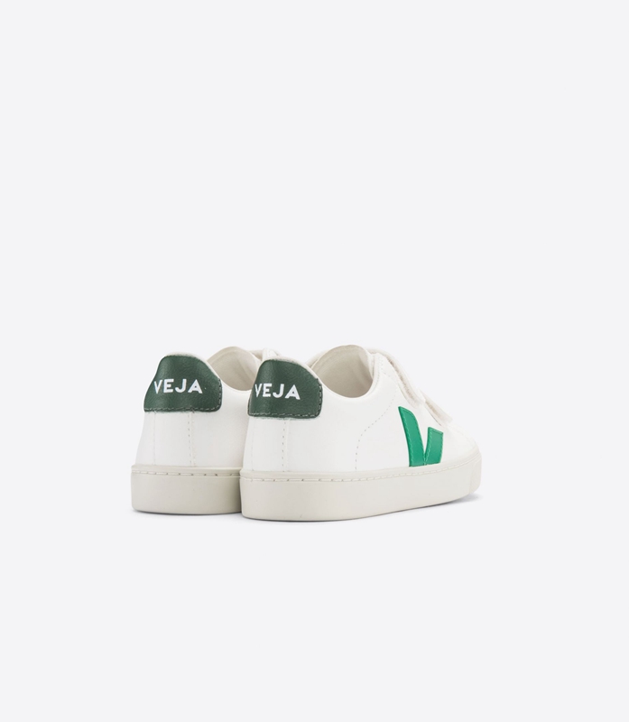 White Veja Leather Emeraude Cyprus Kids' Esplar | FOEGS-7463